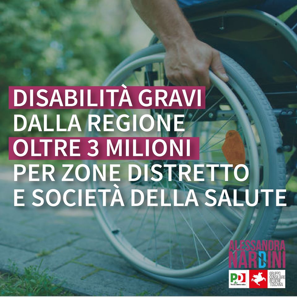 Disabilità gravi, dalla Regione oltre 3 milioni