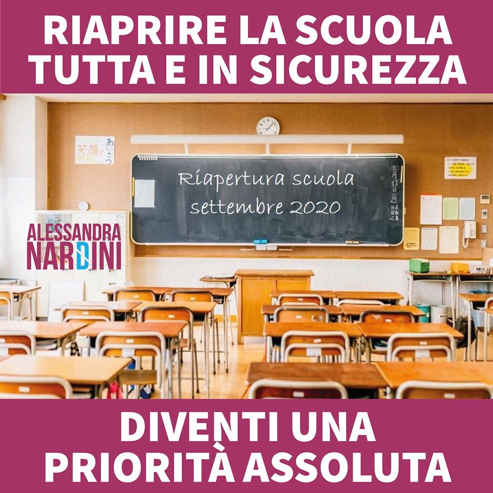 RIAPERTURA SCUOLA SETTEMBRE 2020