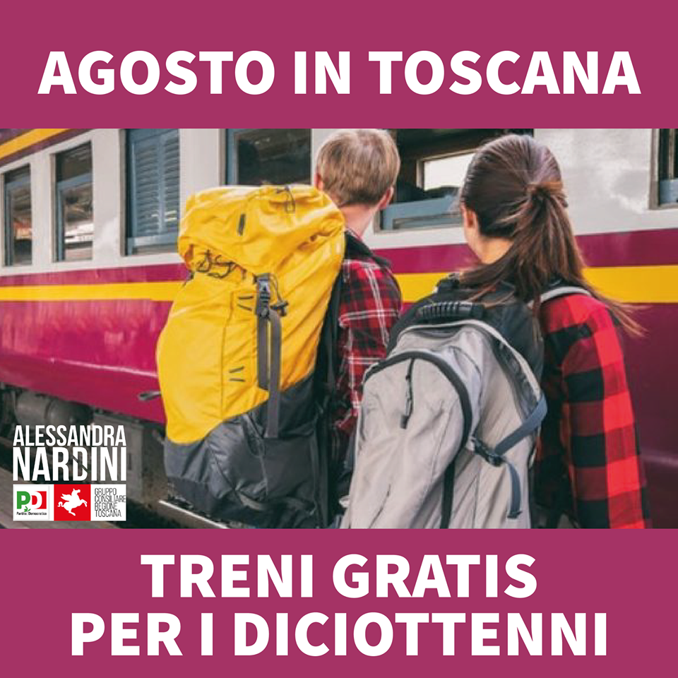 TRENI GRATIS PER I DICIOTENNI