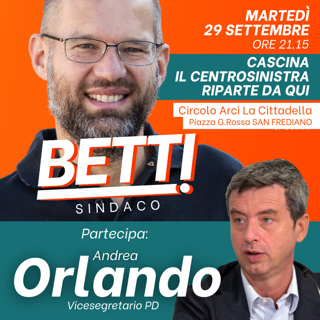 CASCINA. IL CENTROSINISTRA RIPARTE DA QUI