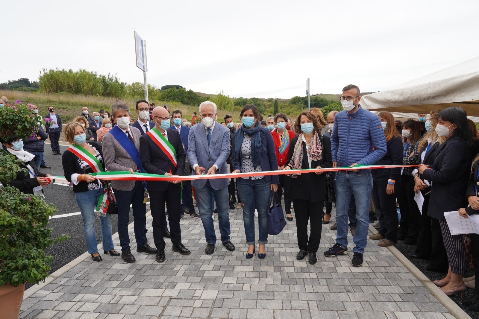 INAUGURAZIONE SCUOLA, INSIEME AL PRESIDENTE EUGENIO GIANI E AL SINDACO DI CASCIANA TERME LARI MIRKO TERRENI