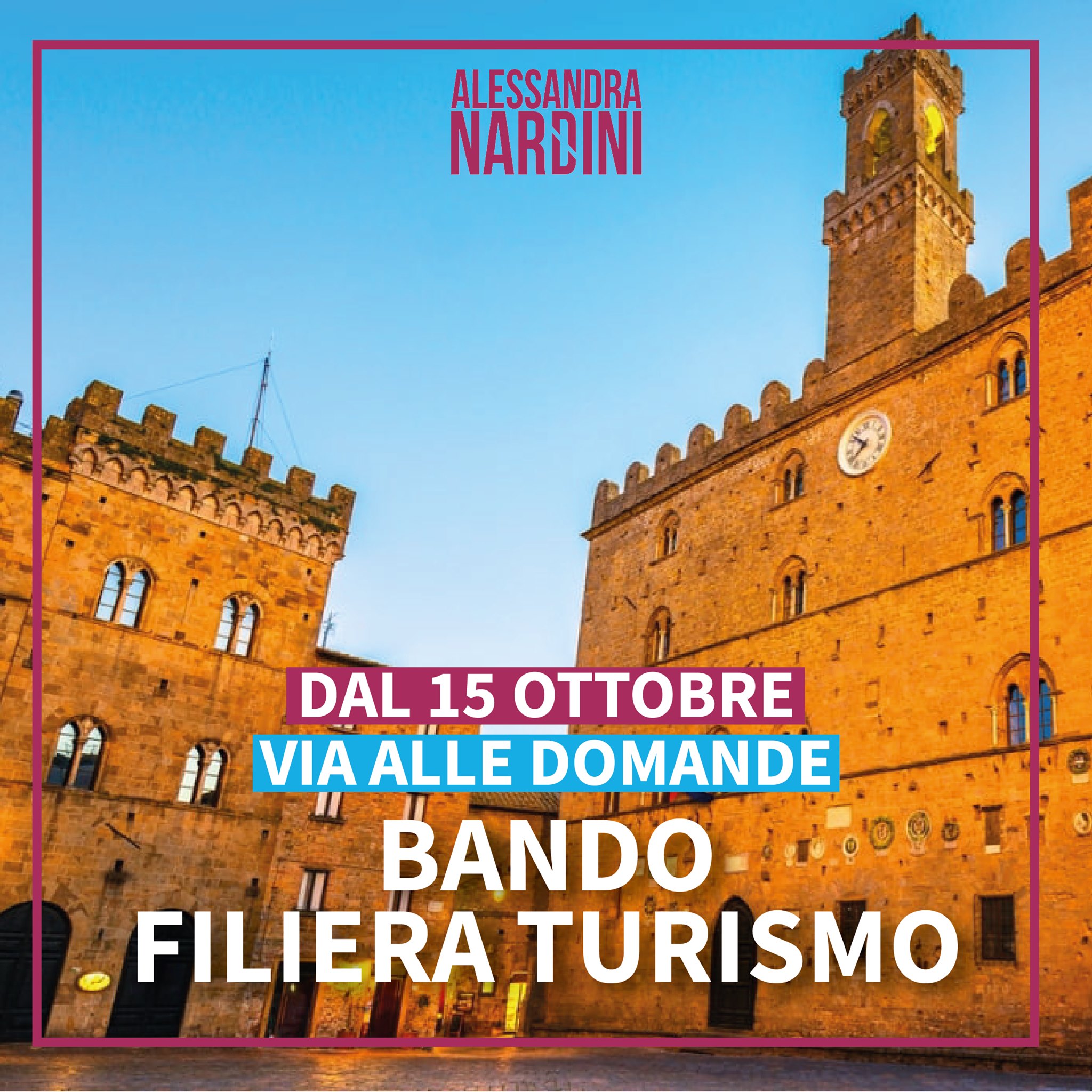 IL BANDO APRIRÀ ALLE ORE 9 DEL 15 OTTOBRE