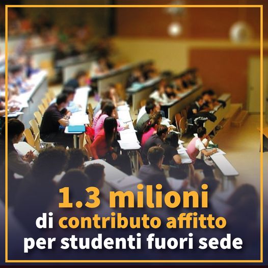 1.3 milioni di contributo affitto per studenti fuori sede