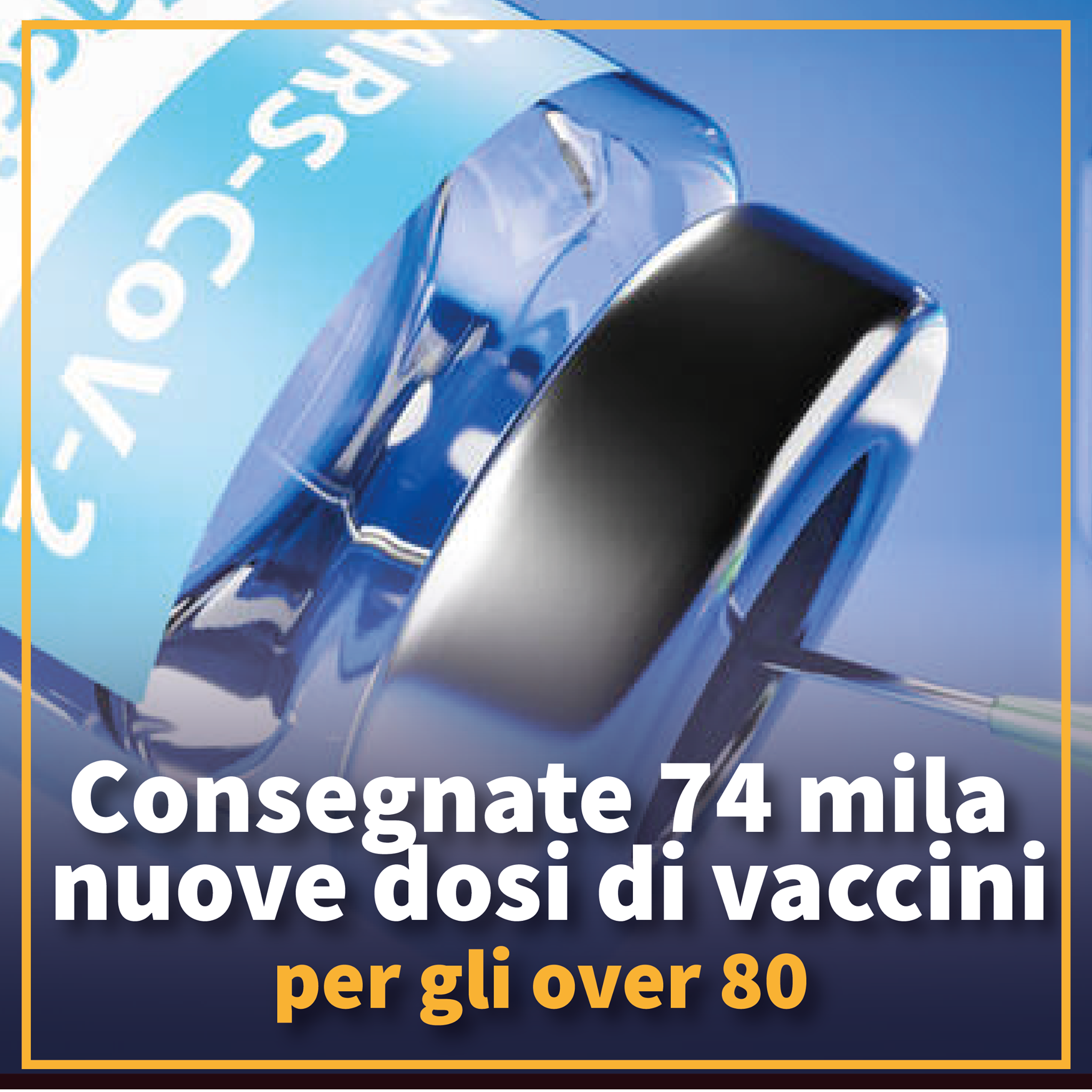 CONSEGNATE 74 MILA NUOVE DOSI DI VACCINI