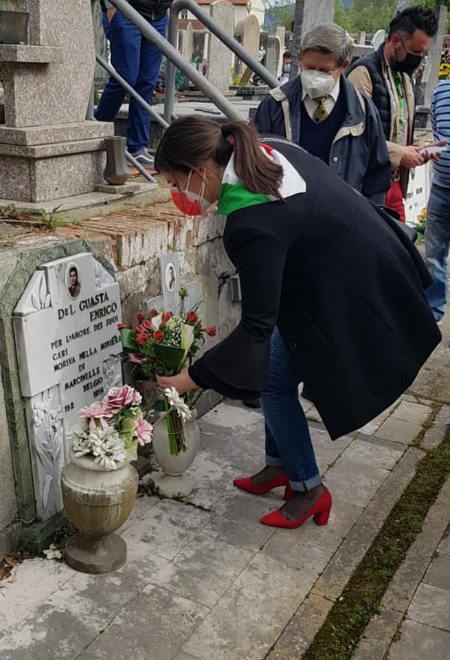 Sulla tomba di Enrico Del Guasta, partigiano e minatore