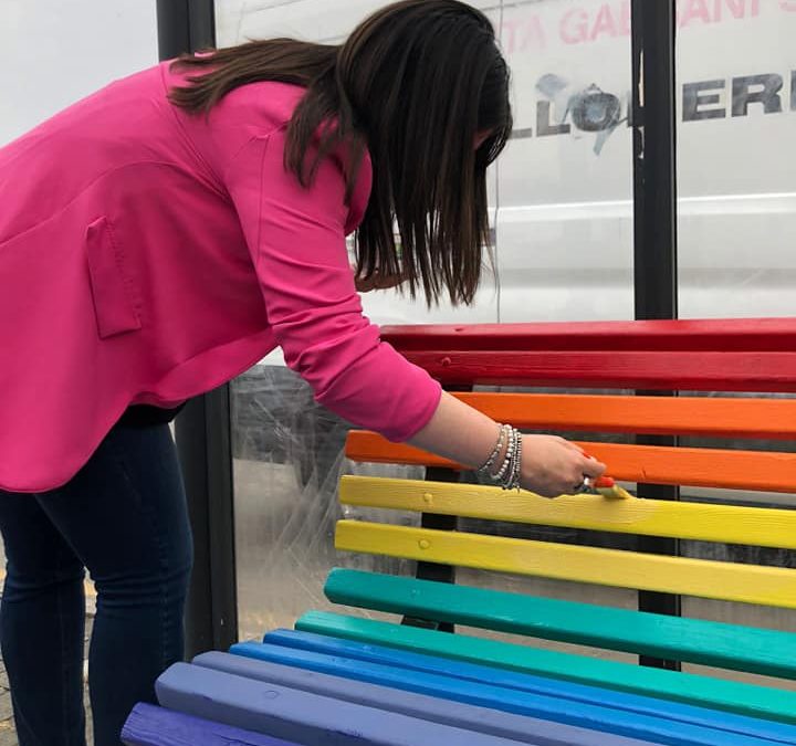 Inaugurazione panchine Rainbow a Montopoli