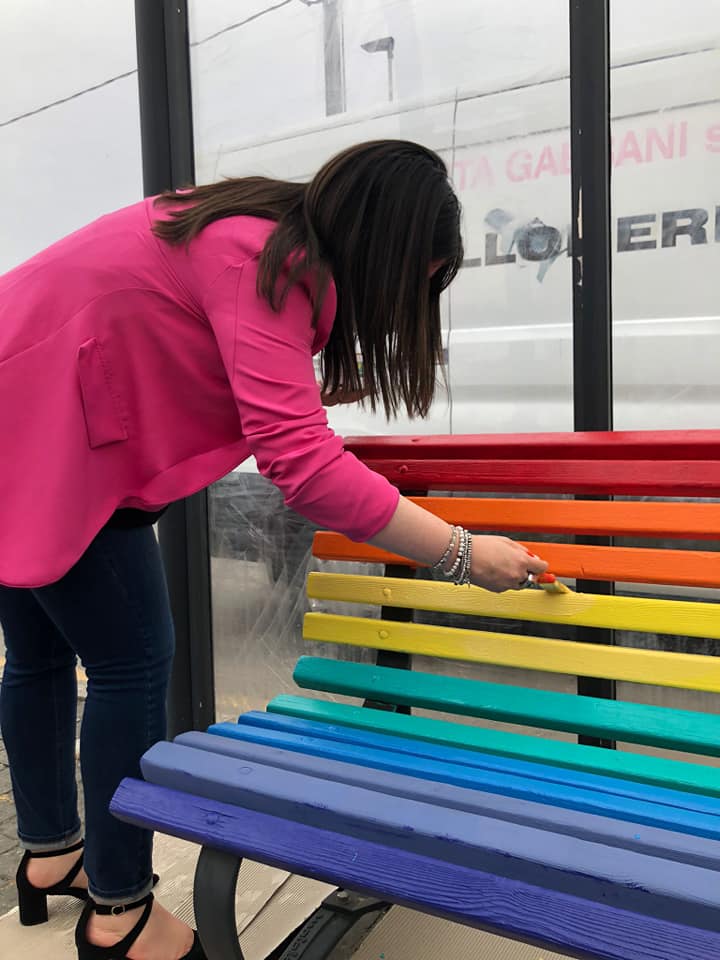 Inaugurazione panchine Rainbow a Montopoli