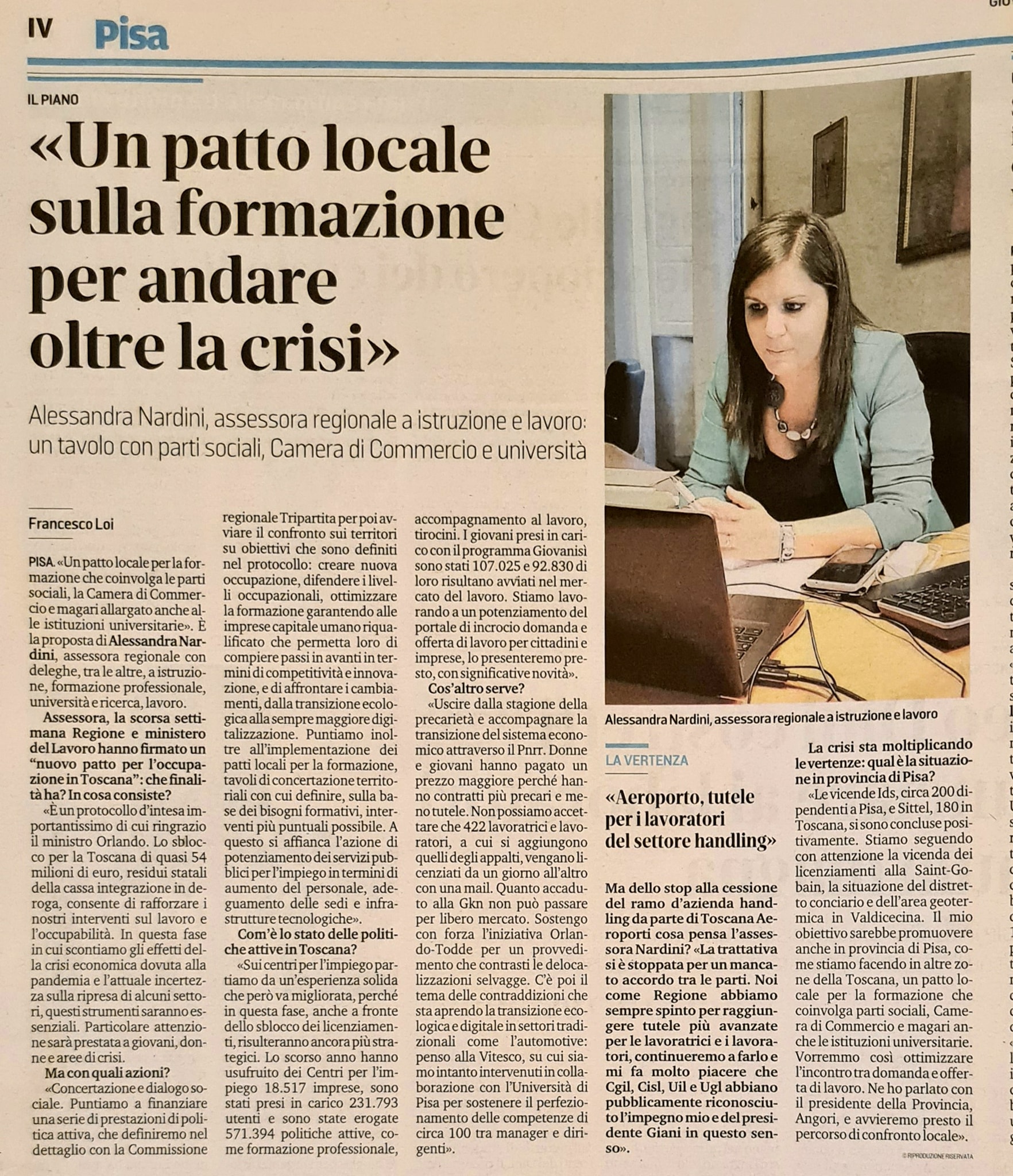 INTERVISTA: IL TIRRENO