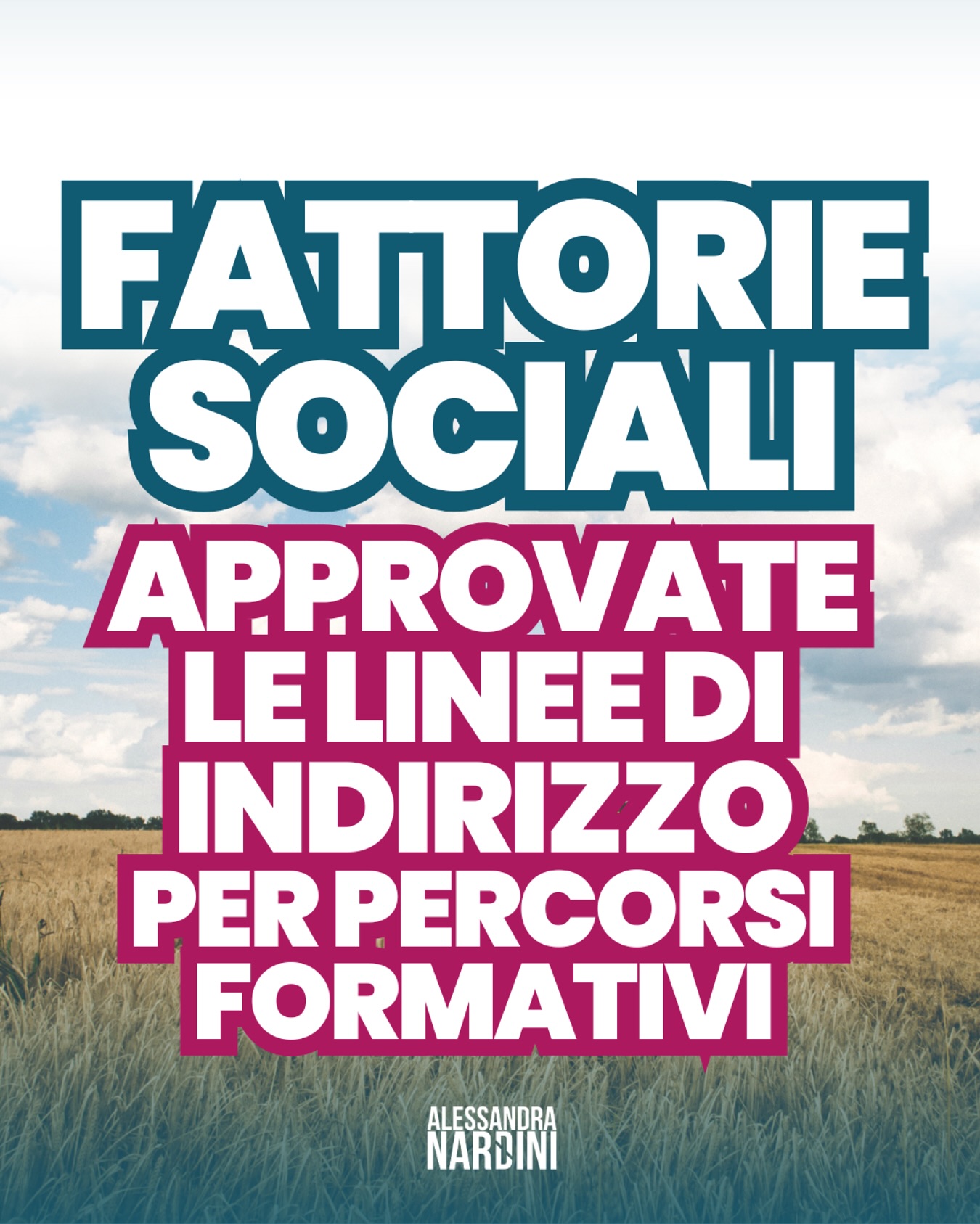 Fattorie Sociali, approvate le linee di indirizzo per percorsi formativi