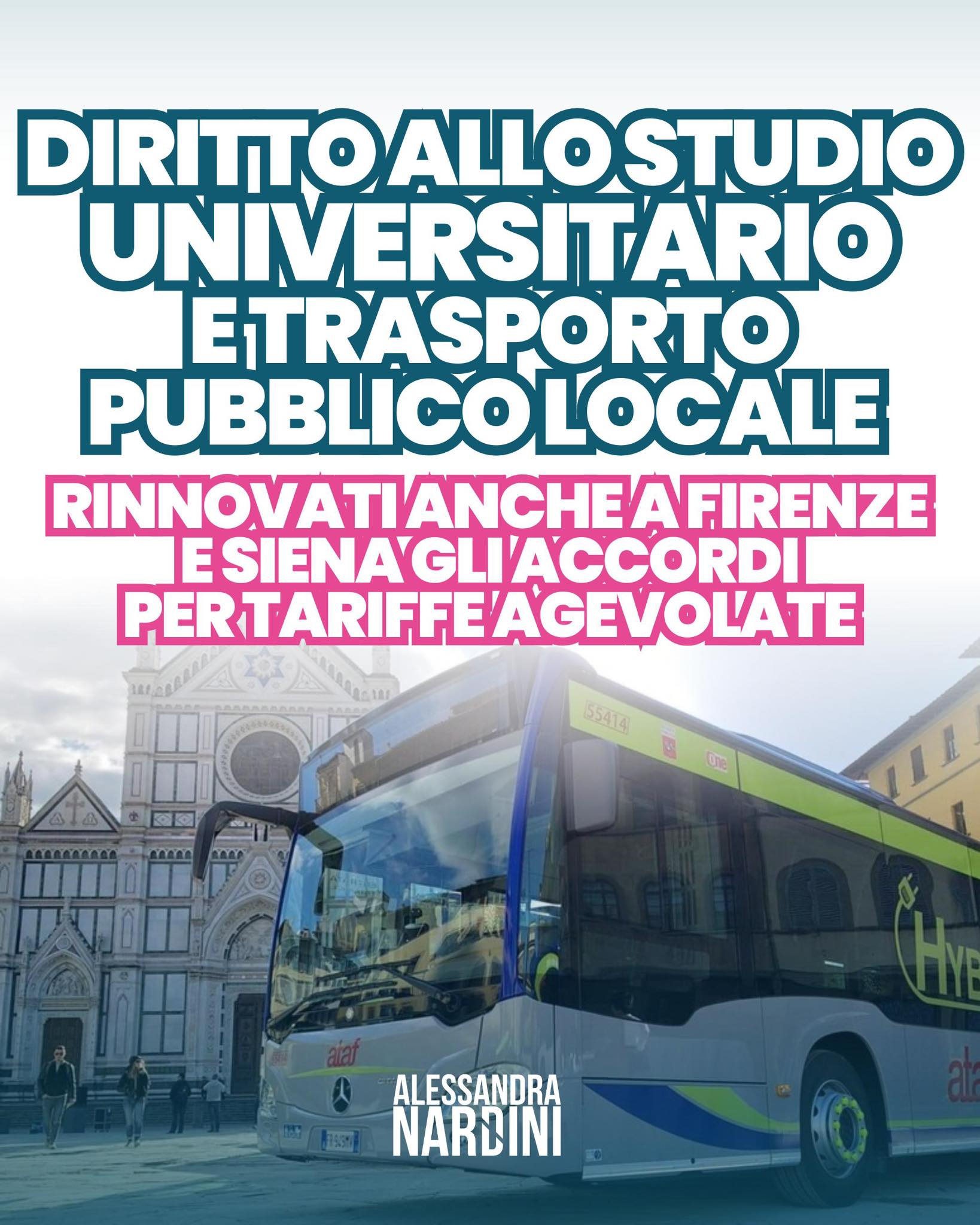 Diritto allo studio universitario e tpl: rinnovati anche a Firenze e Siena gli accordi per tariffe agevolate