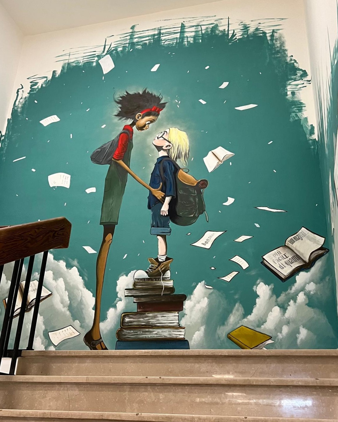 Inaugurazione del nuovo murale nella scuola secondaria Jacopo da Volterra