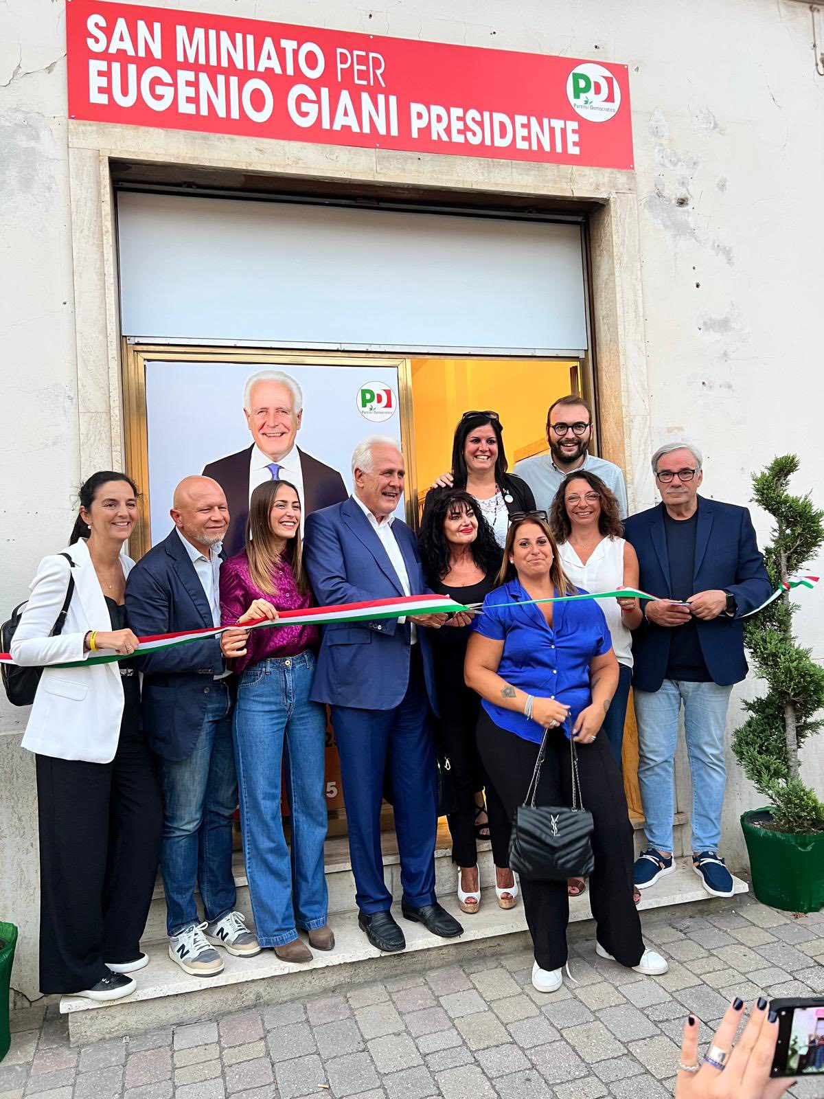 Inaugurazione del comitato elettorale del Presidente Giani a San Miniato