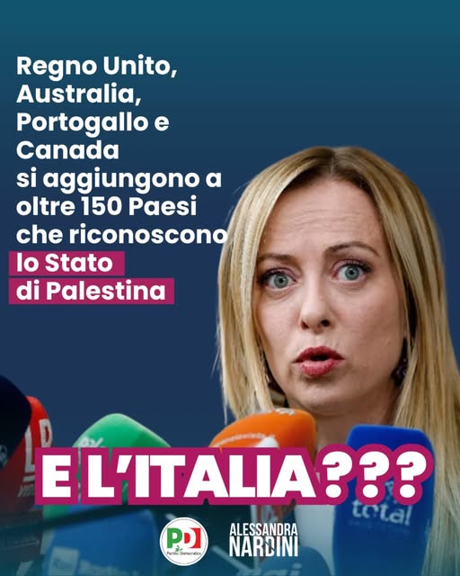 L’Italia tace sul riconoscimento dello Stato di Palestina