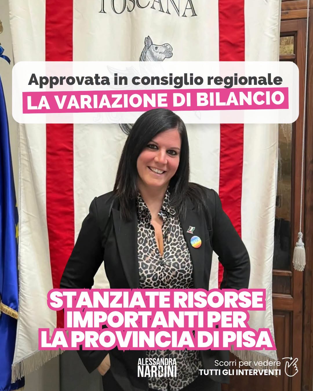 Risorse per la provincia di pisa con la variazione di bilancio in consiglio regionale della Toscana